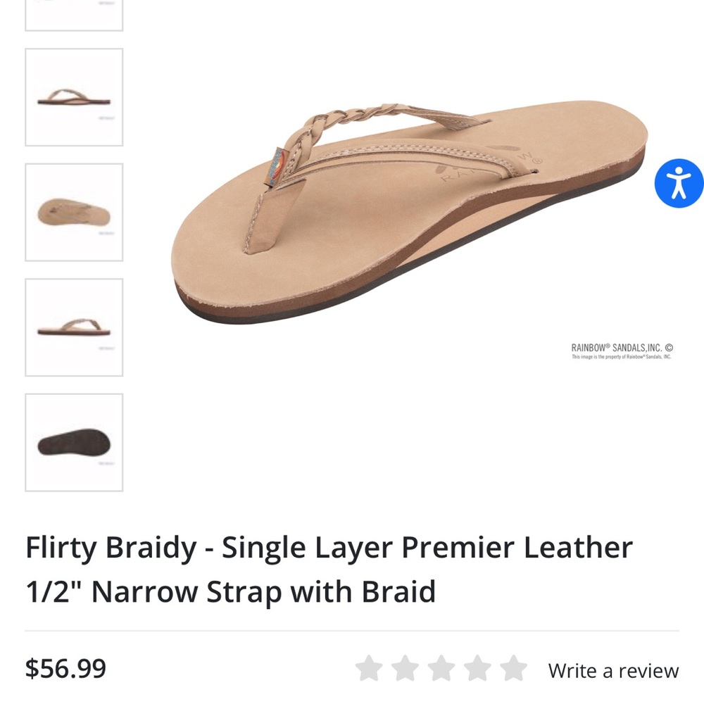 Brand new (still in box with tags) Rainbow Flip Flops